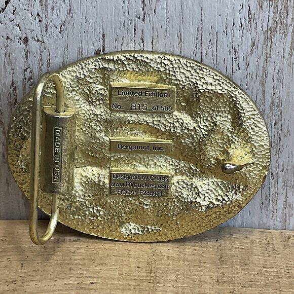 Bergamot Camper Belt Buckle Mens Mt Rushmore Space Needle Statue of Liberty - Picture 4 of 6